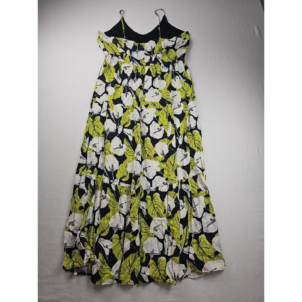 Trixxi Women's Tropical Maxi Dress Green Sz XL  Sleeveless Boho Sundress - Picture 2 of 10